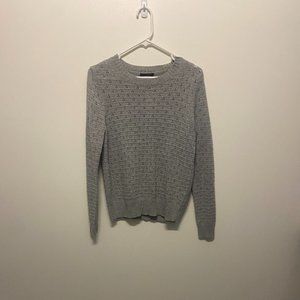 J. Crew Pointelle Crewneck Sweater in Gray Size S NWT